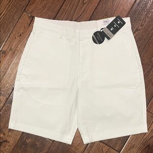 Alfani Men's Crisp White Flat Front Shorts